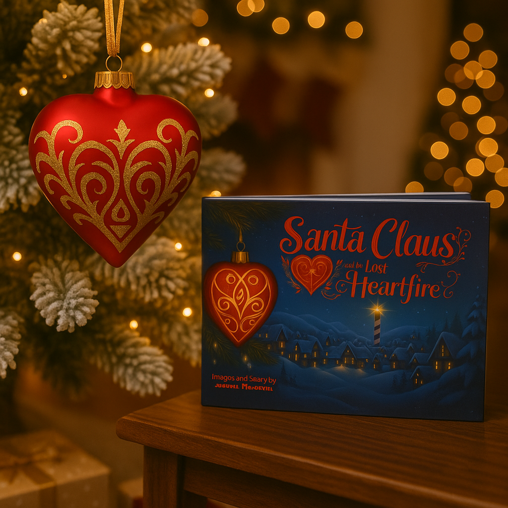 Santa Claus and the Lost Heartfire - Picture Book and Interactive Ornament